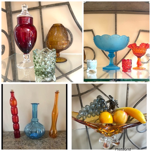 Vintage Fenton Art Glass Amberina Thumbprint 6.25 in Footed Compote UV Glow - Picture 12 of 16